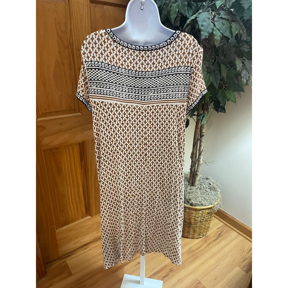 Max Edition Dress, Tan with Navy Blue Accents, Size XL - Picture 2 of 6